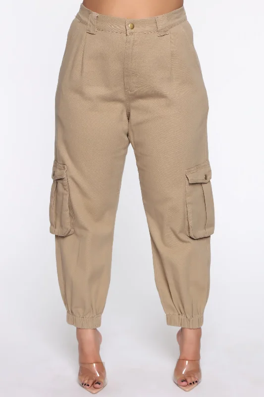 Leslie Cargo Joggers - Khaki