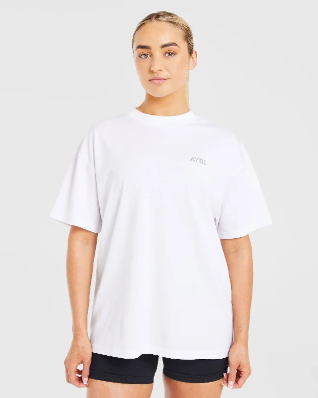 Lift Graphic Oversized T Shirt - White