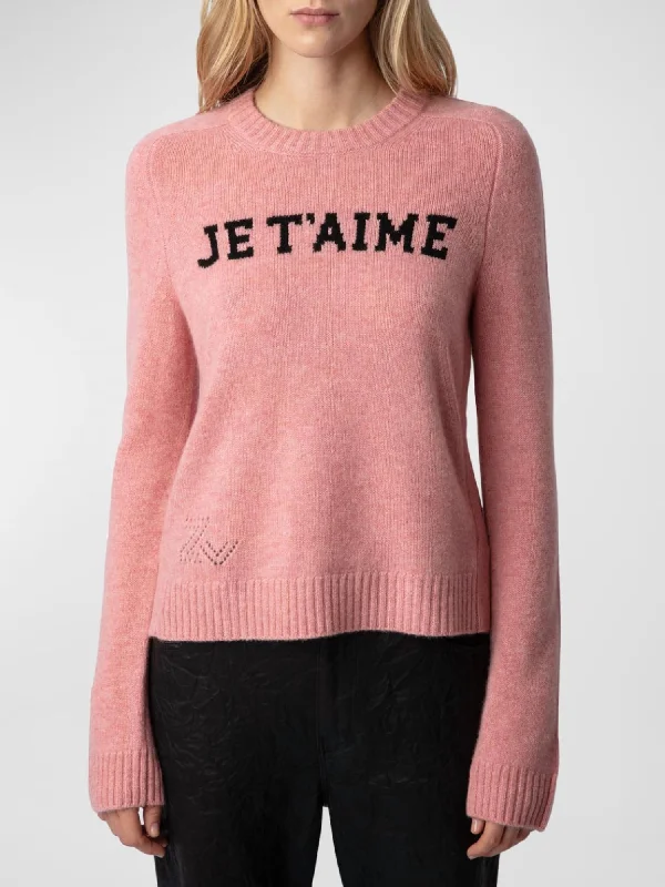 Lili Je T'aime Cashmere Sweater In Litchi