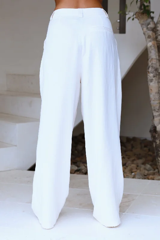 LIONESS La Quinta Pants Off White