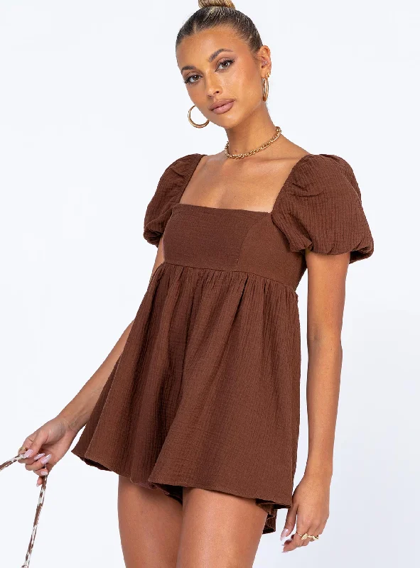 Lorna Romper Brown Petite