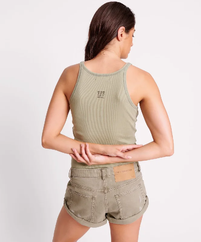 MATCHA ONE TEASPOON RIB SINGLET