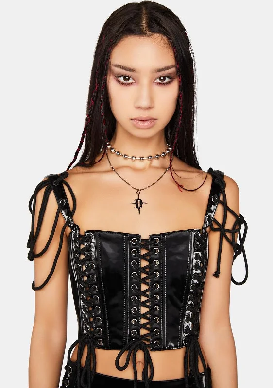 Modulation Liquid Velvet Corset Top