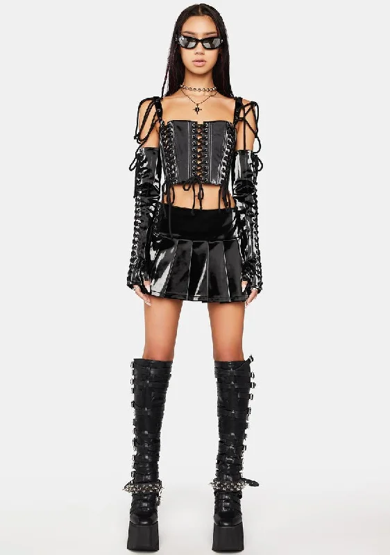 Modulation Liquid Velvet Corset Top