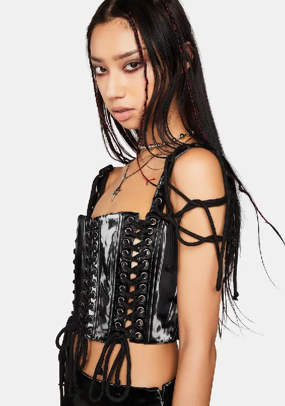 Modulation Liquid Velvet Corset Top