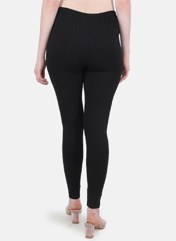 Women Black Solid Legging