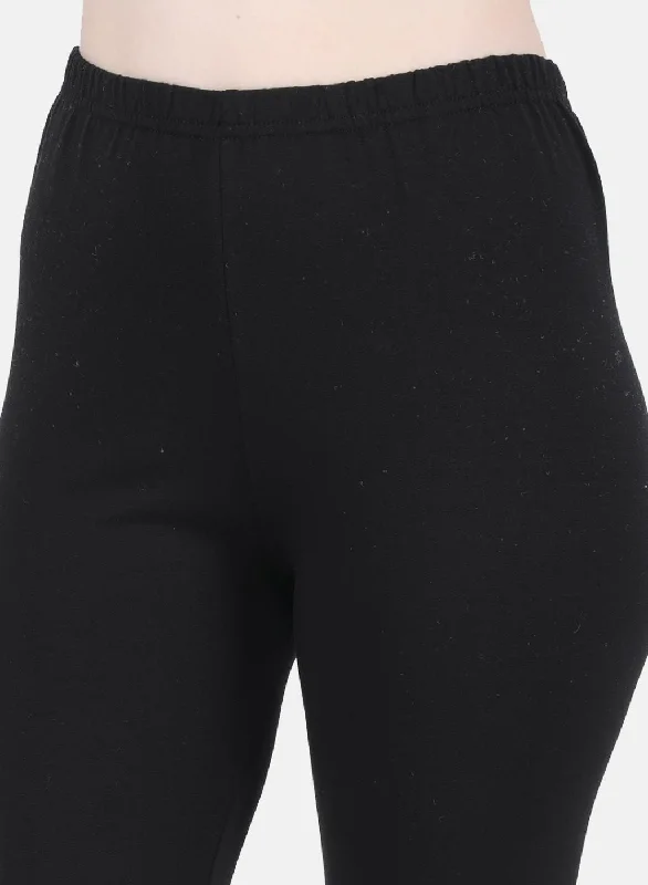 Women Black Solid Legging