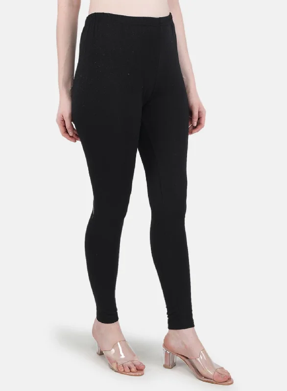 Women Black Solid Legging