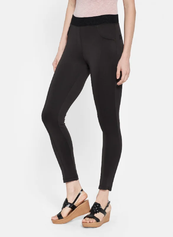 Womens Black Plain Jegging