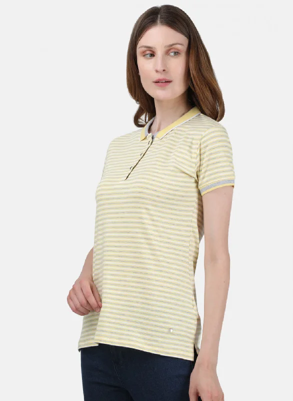 Womens Yellow Stripe T-Shirt