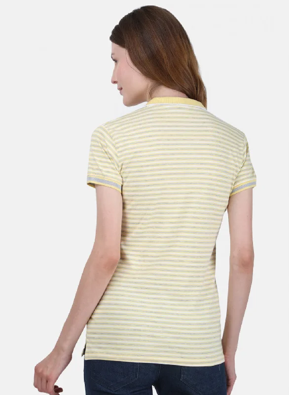 Womens Yellow Stripe T-Shirt