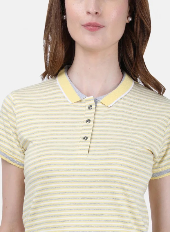 Womens Yellow Stripe T-Shirt