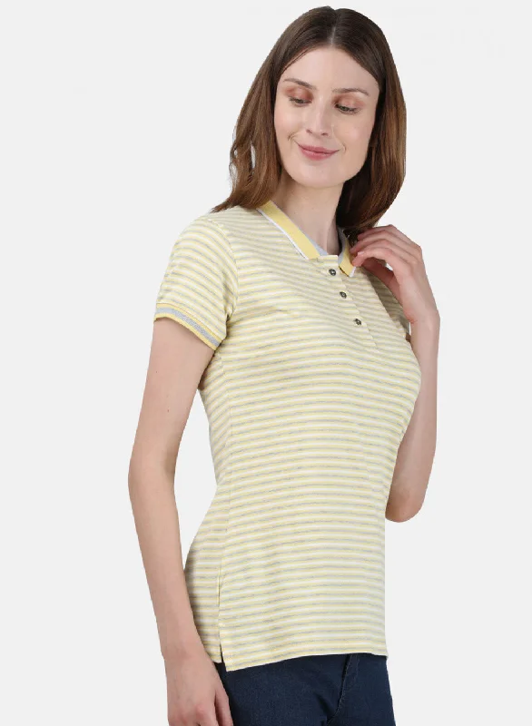 Womens Yellow Stripe T-Shirt