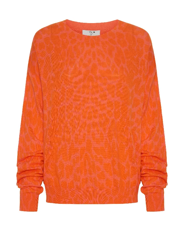 NEON LEOPARD KNIT SWEATER