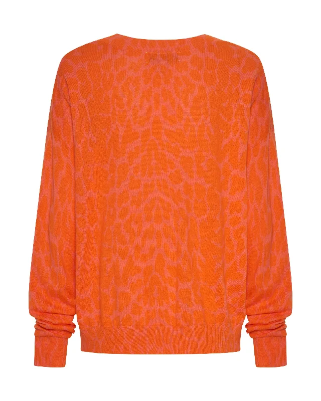 NEON LEOPARD KNIT SWEATER