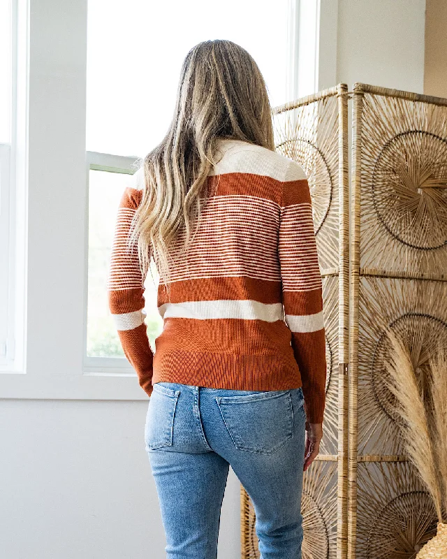 NEW! Courtney Striped Sweater - Copper