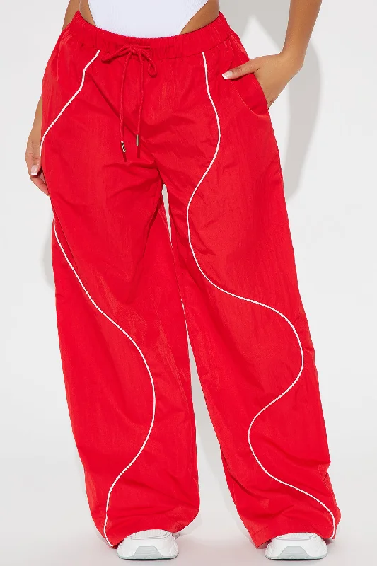 Next To You Windbreaker Track Pant - Red