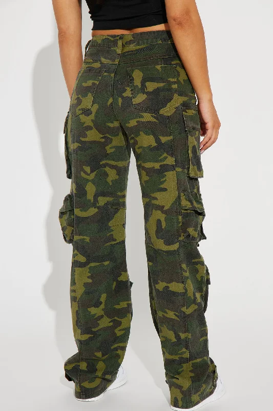 No Regrets Camo Cargo Pant - Olive/combo