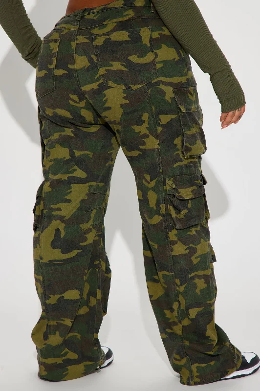 No Regrets Camo Cargo Pant - Olive/combo