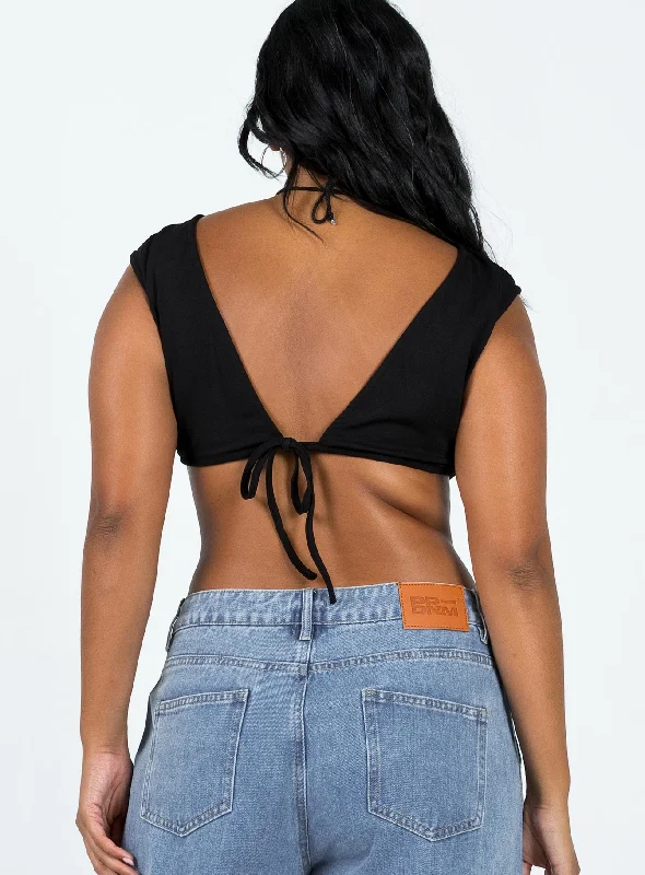 Pasadena Crop Top Black