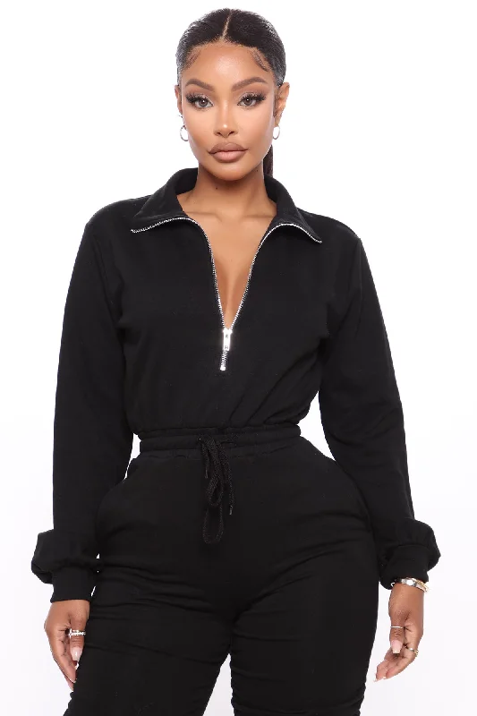 Perfect Escape Lounge Jumpsuit - Black