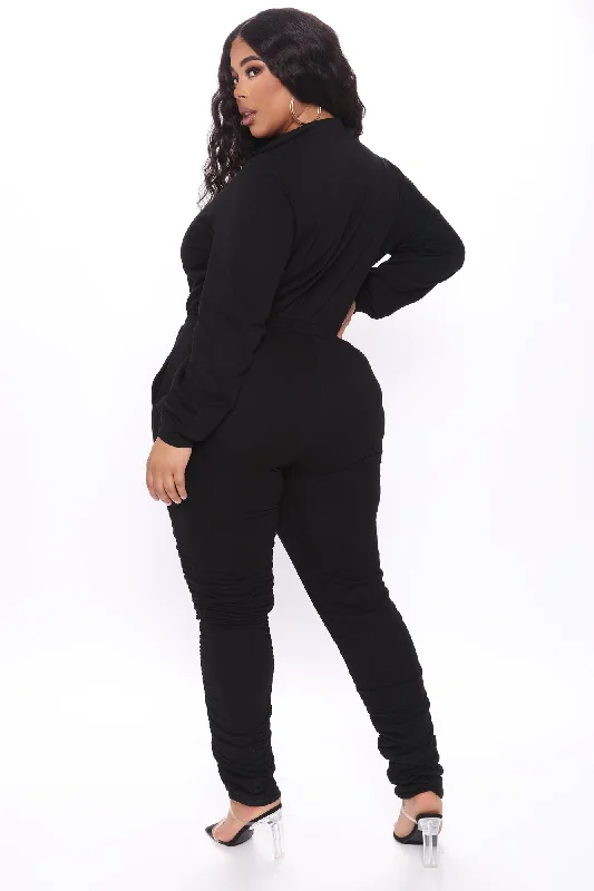 Perfect Escape Lounge Jumpsuit - Black