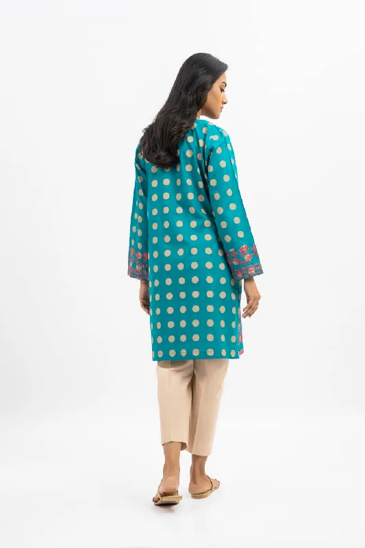 Printed Embroidered Cambric Kurti