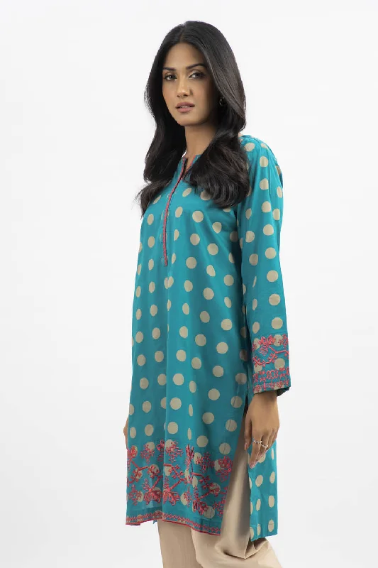 Printed Embroidered Cambric Kurti