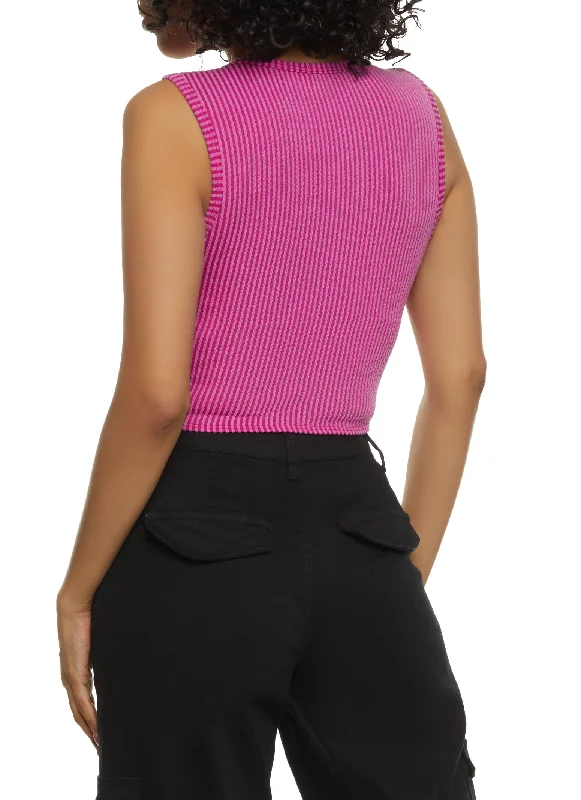 Ribbed Hanky Hem Tank Top