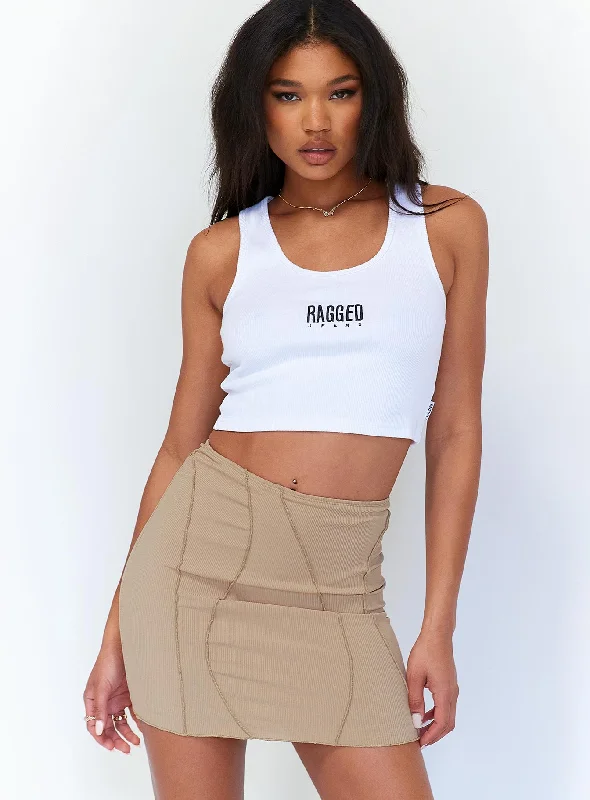 Rhiana Mini Skirt Brown