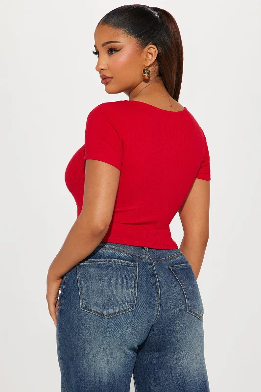 Riley Crop Top - Red