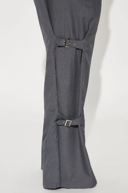 Say What Wide Leg Trouser - Charcoal