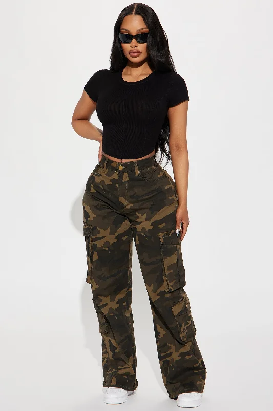 Shoot Your Shot Camo Cargo Pant - Olive