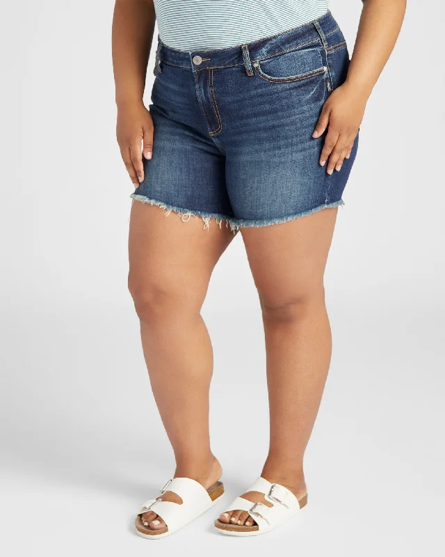 Plus Size Suki Short with Raw Hem