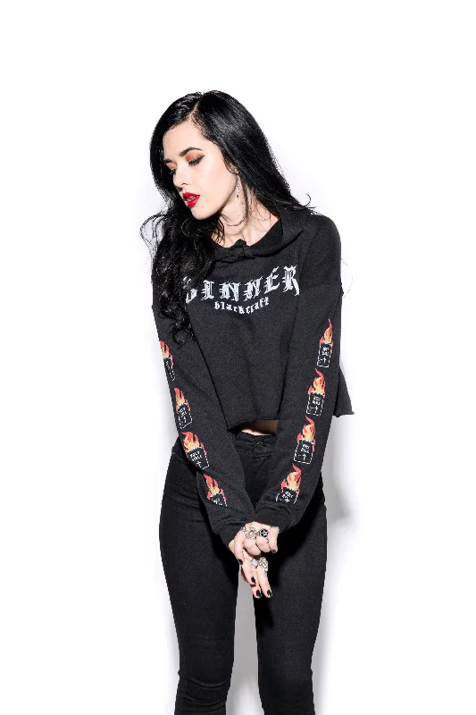 Sinner - Women's Cropped Hoodie