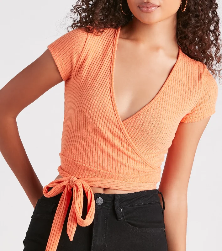 Sittin' Pretty Tie Waist Crop Top