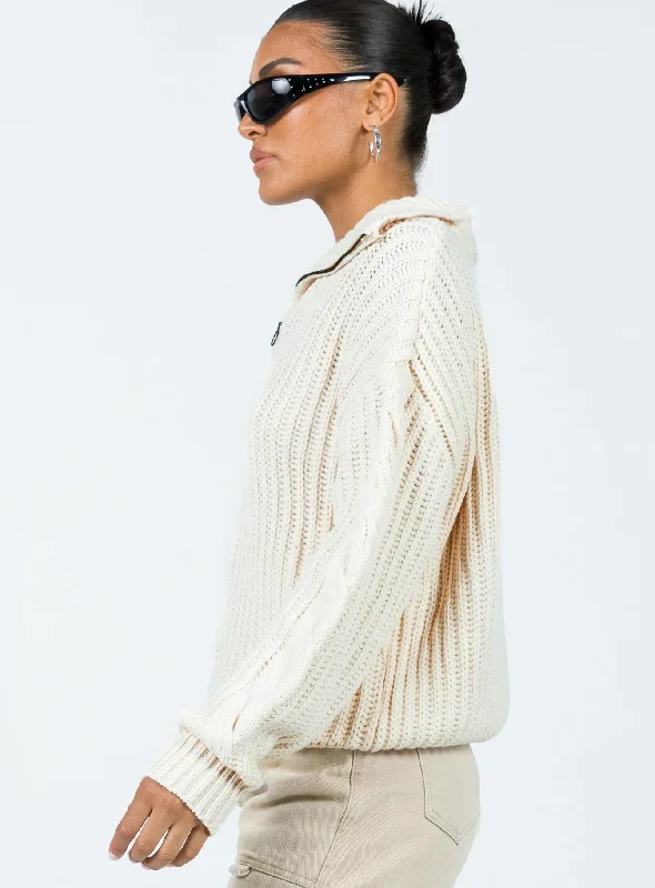 Siya Knit Sweater Beige