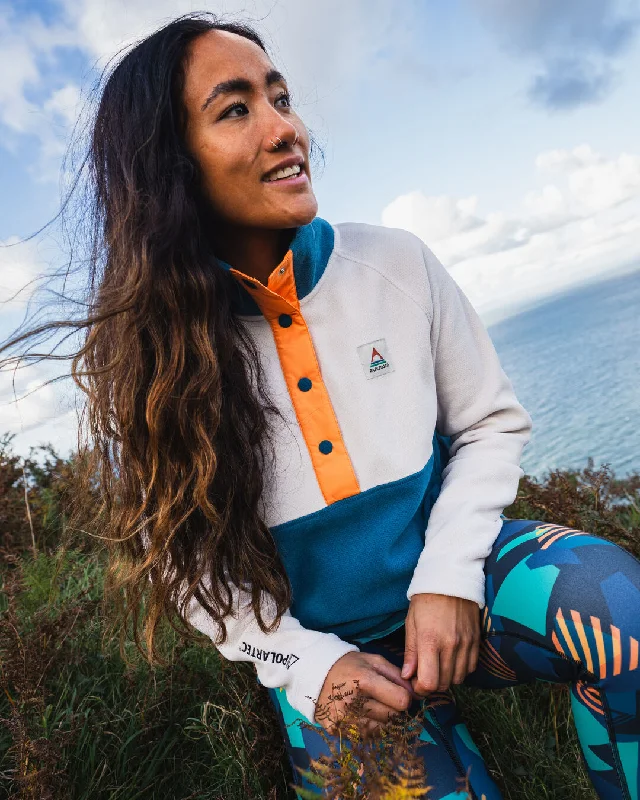 Snowdrop Sweater Recycled Polartec® Fleece - Corsair/ Vintage White