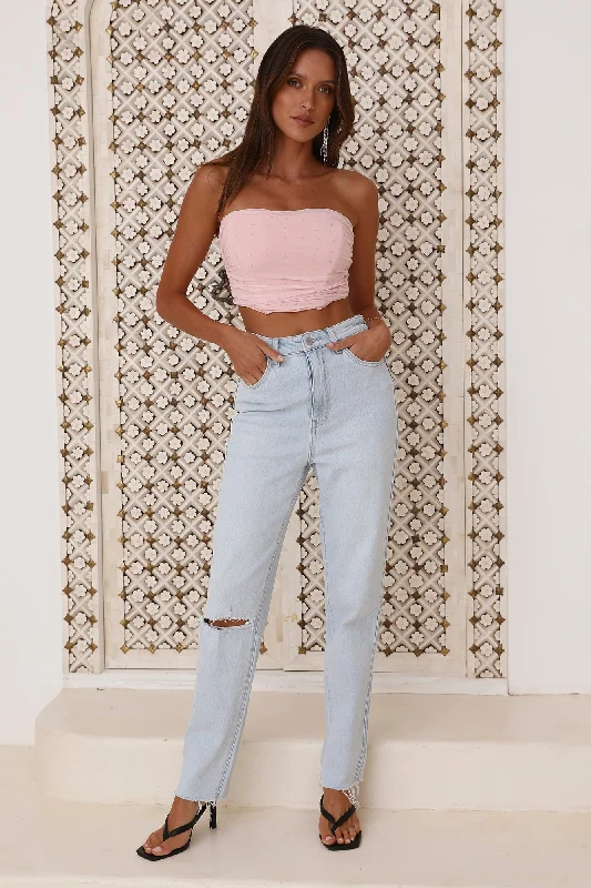 Sparks Joy Crop Top Pink