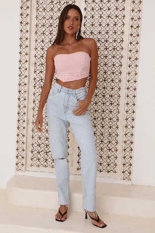 Sparks Joy Crop Top Pink