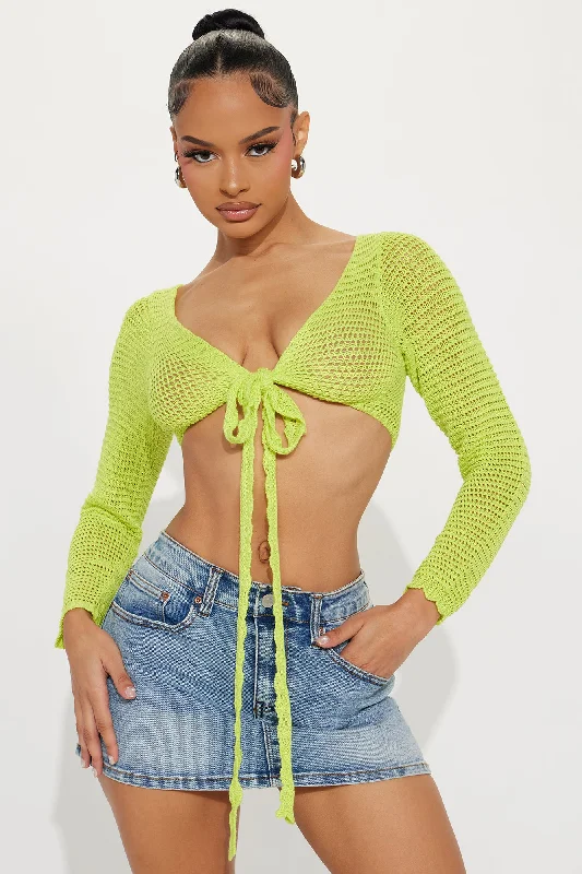 Summer Sunshine Crochet Top - Lime