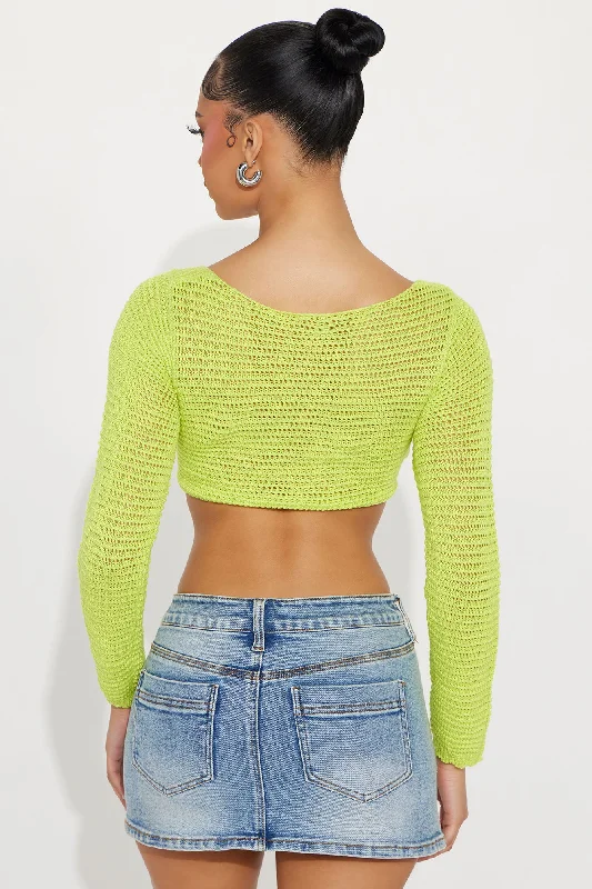 Summer Sunshine Crochet Top - Lime