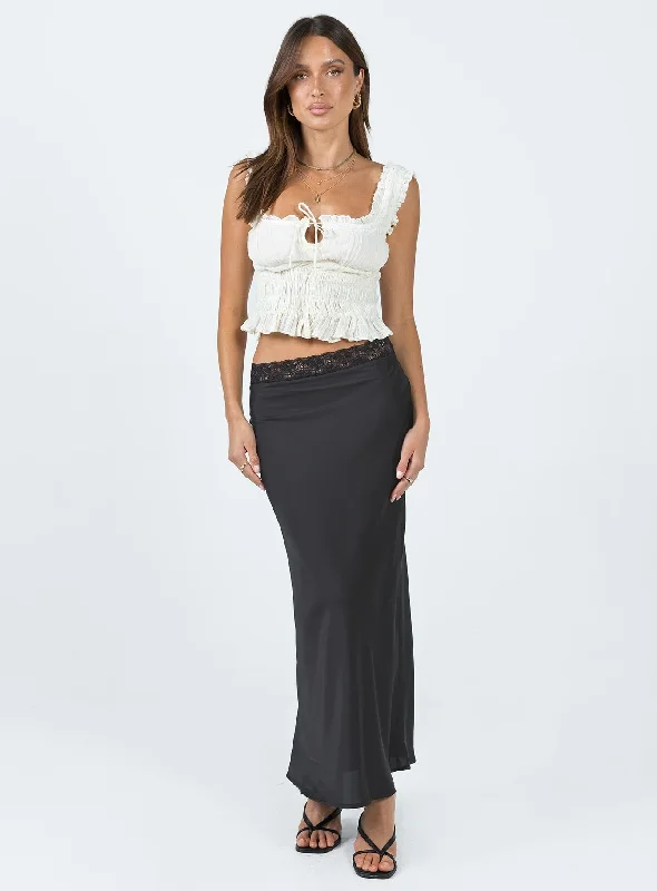 The Charmaine Maxi Skirt Black