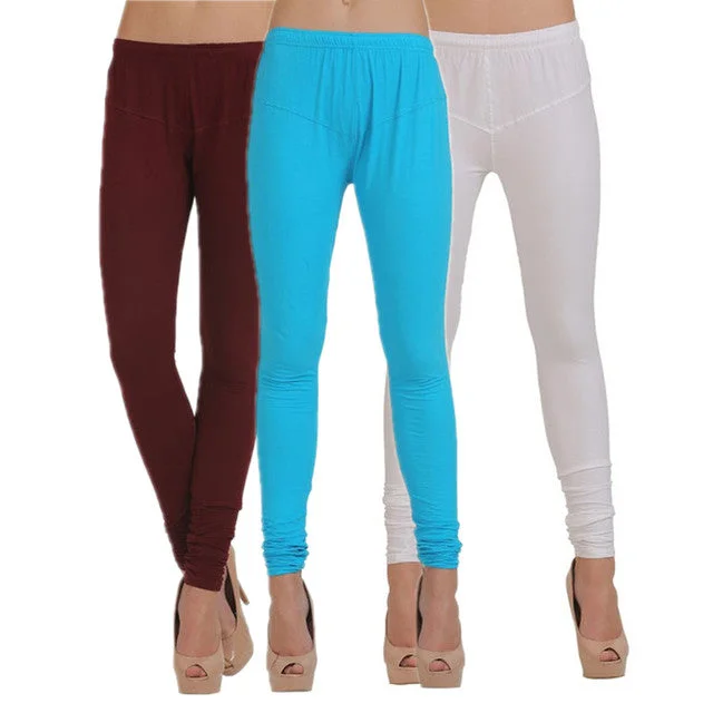 T.T. Women Churidar Legging Pack Of 3