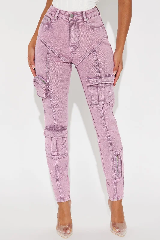 Uncompromised Love Washed Skinny Pant - Purple