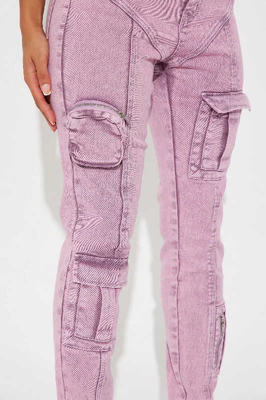 Uncompromised Love Washed Skinny Pant - Purple