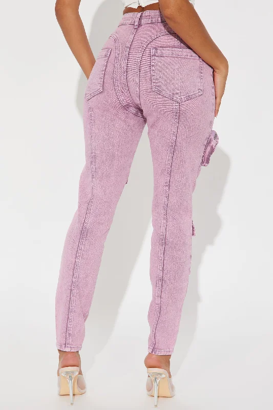 Uncompromised Love Washed Skinny Pant - Purple