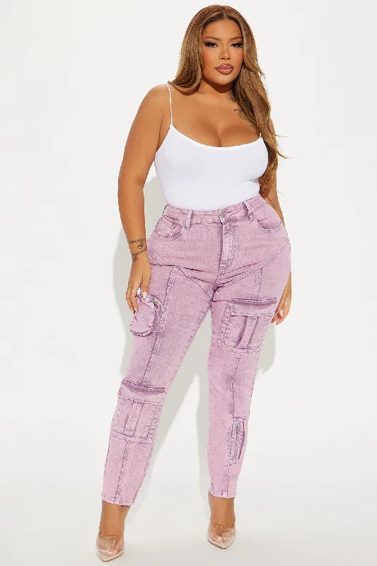 Uncompromised Love Washed Skinny Pant - Purple