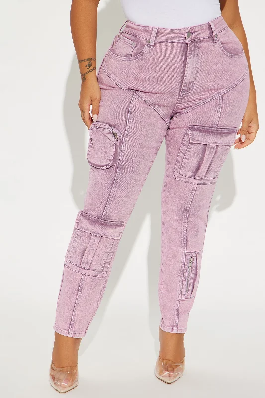 Uncompromised Love Washed Skinny Pant - Purple