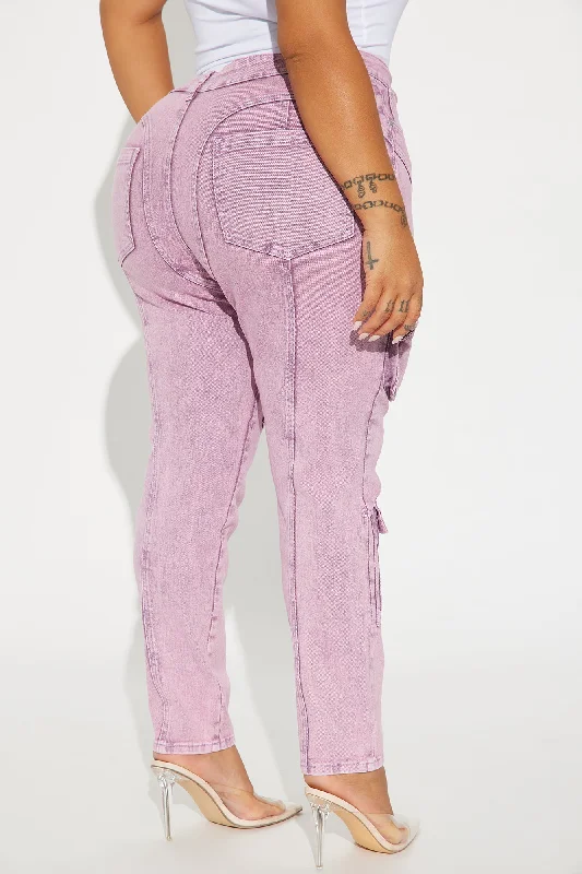 Uncompromised Love Washed Skinny Pant - Purple